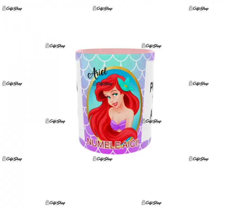 Ariel, model 3, cana din ceramica, 330ml, personalizata cu 2 poze si 1 text