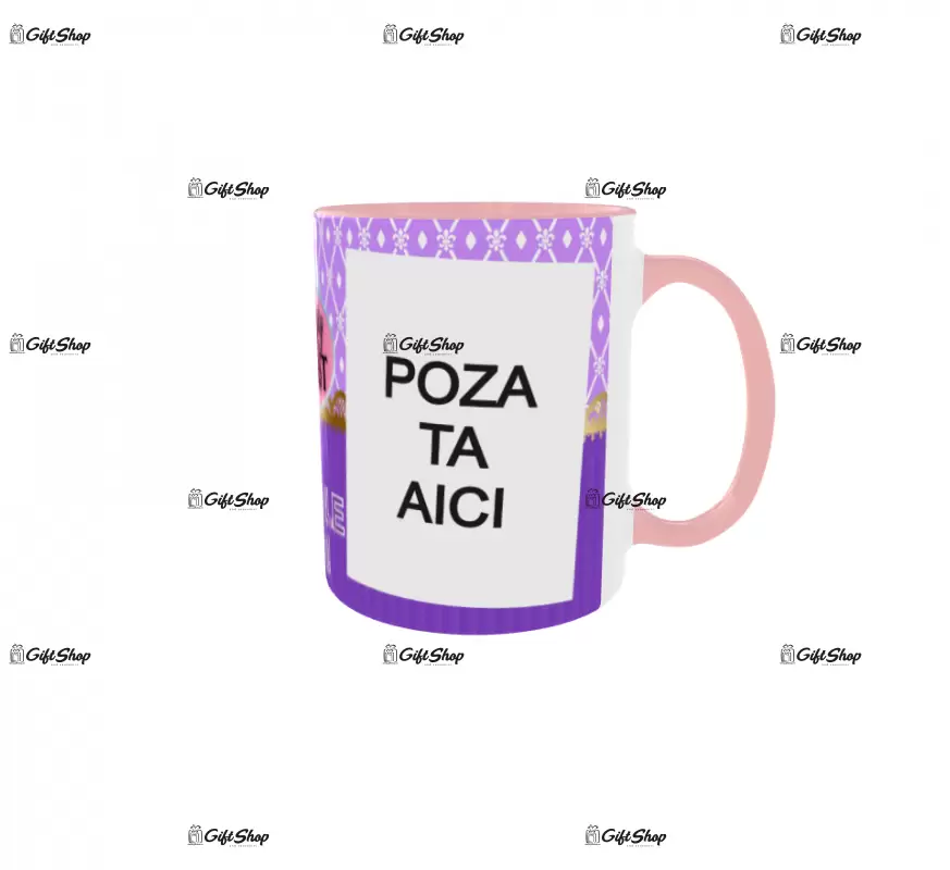 Beauty and the beast, model 1, cana din ceramica, 330ml, personalizata cu poza si text