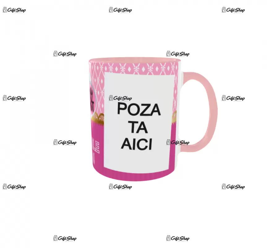 Beauty and the beast, model 3, cana din ceramica, 330ml, personalizata cu poza si text