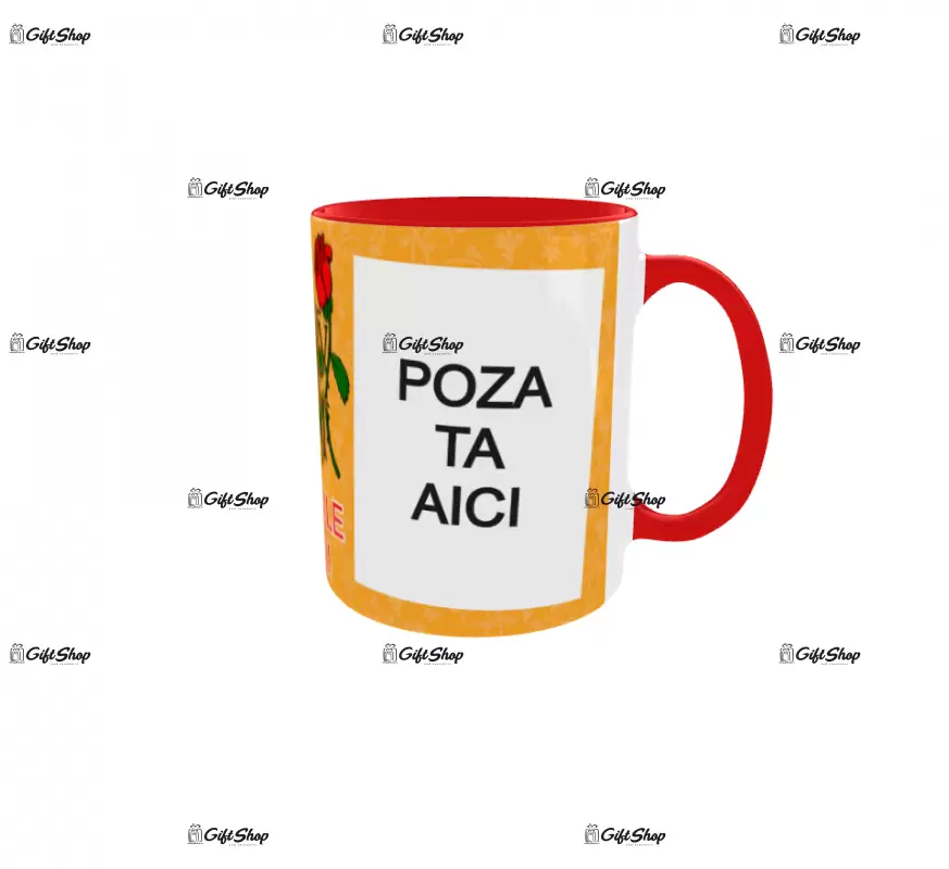 Beauty and the beast, model 9, cana din ceramica, 330ml, personalizata cu poza si text
