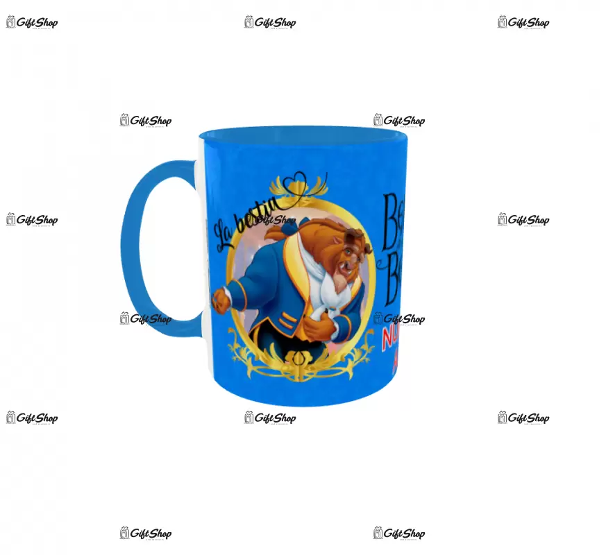 Beauty and the beast, model 11, cana din ceramica, 330ml, personalizata cu poza si text