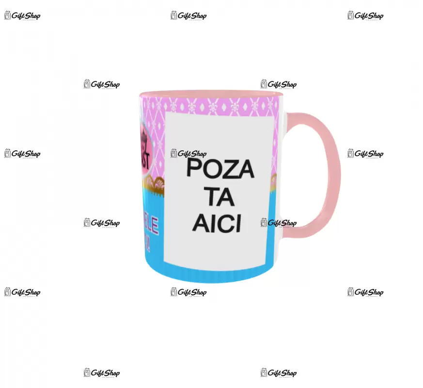 Beauty and the beast, model 13, cana din ceramica, 330ml, personalizata cu poza si text