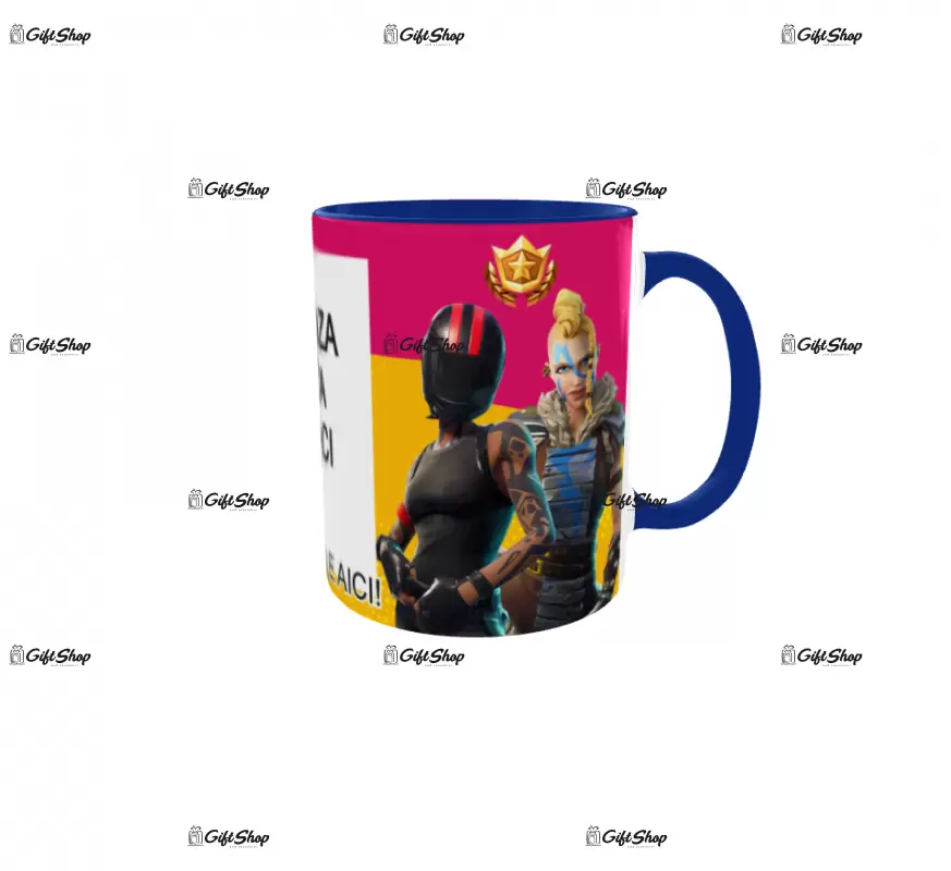 Fortnite, model 1, cana din ceramica, 330ml, personalizata cu poza si text