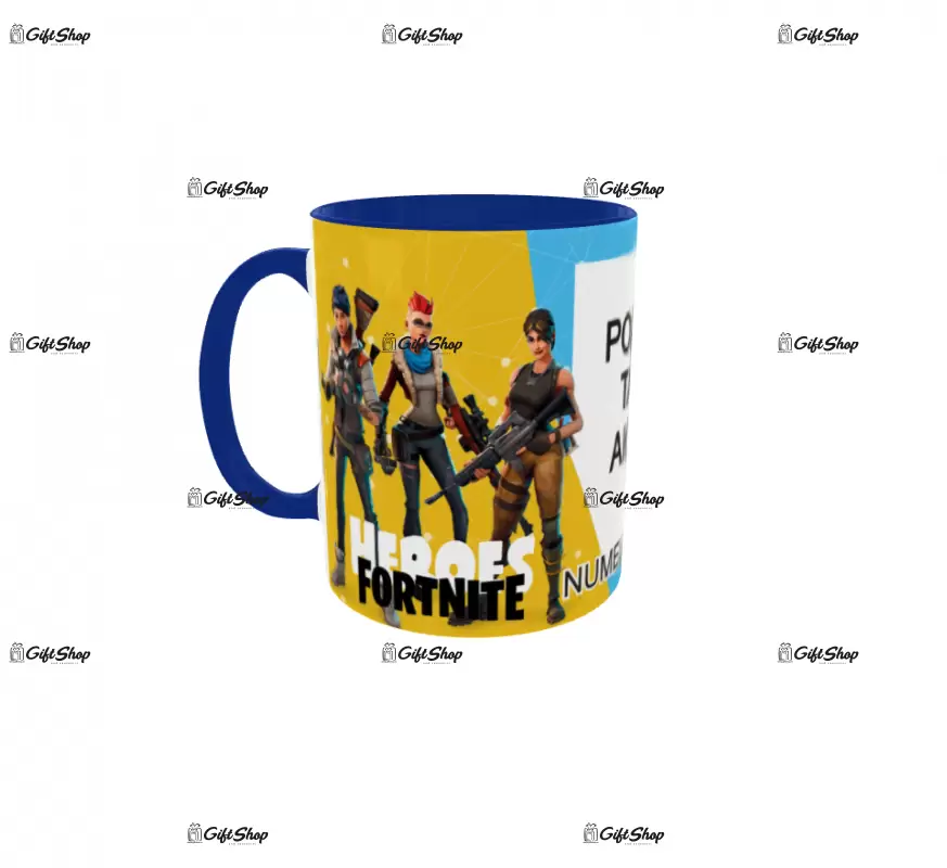 Fortnite, model 2, cana din ceramica, 330ml, personalizata cu poza si text