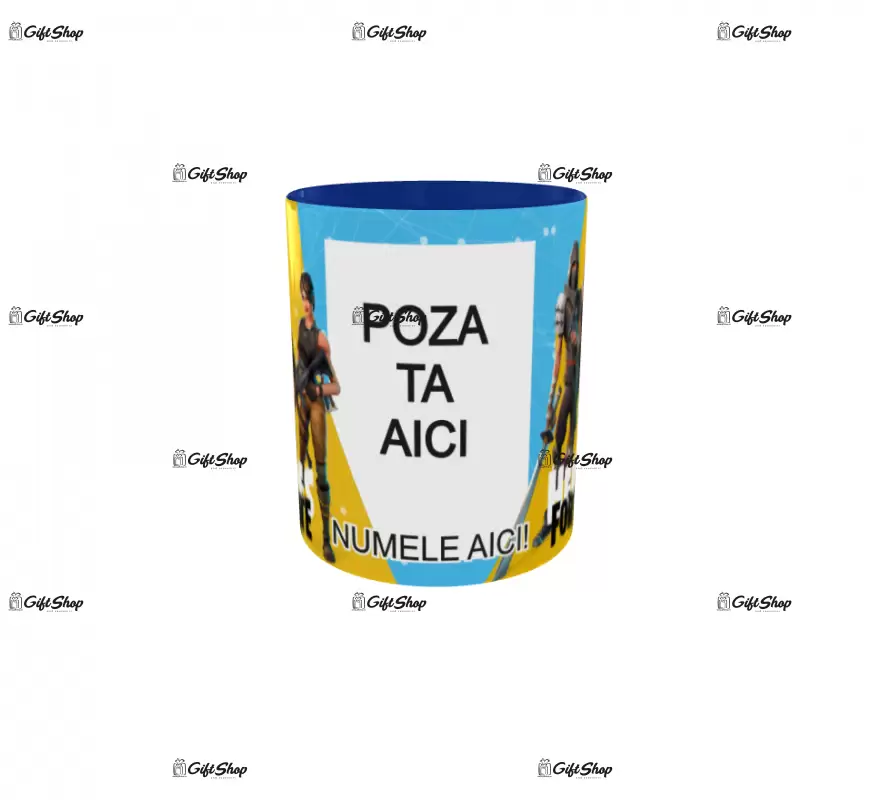 Fortnite, model 2, cana din ceramica, 330ml, personalizata cu poza si text