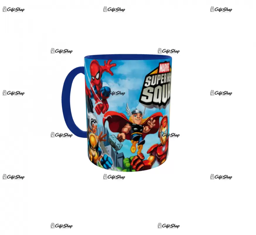 Super hero squad, model 1, cana din ceramica, 330ml, personalizata cu poza si text