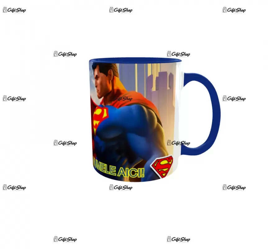 Superman, model 1, cana din ceramica, 330ml, personalizata cu poza si text