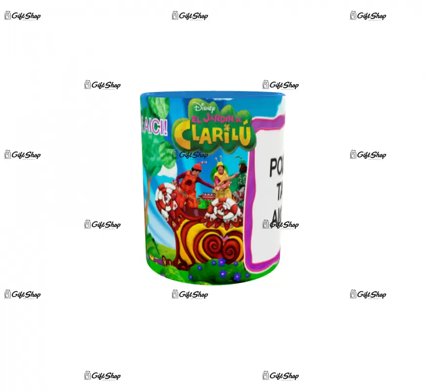 Clarilu, model 1, cana din ceramica, 330ml, personalizata cu poza si text
