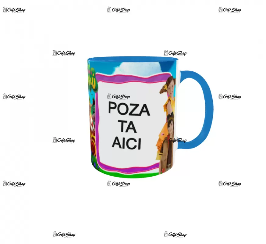 Clarilu, model 1, cana din ceramica, 330ml, personalizata cu poza si text