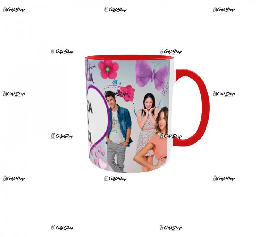 Violetta, model 1, cana din ceramica, 330ml, personalizata cu poza si text