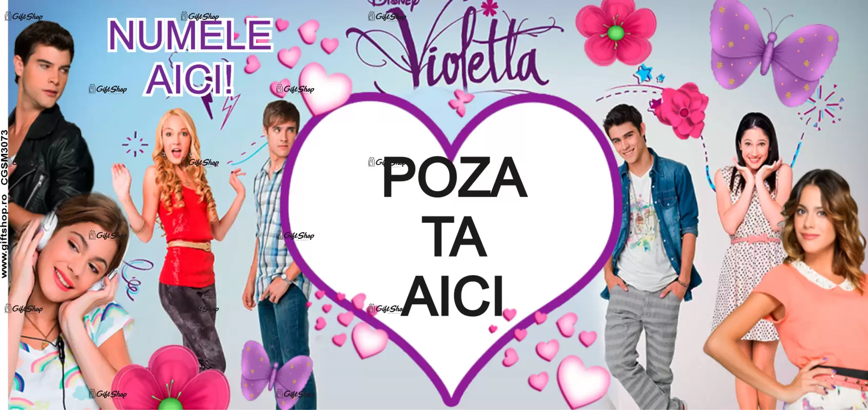 Violetta, model 1, cana din ceramica, 330ml, personalizata cu poza si text