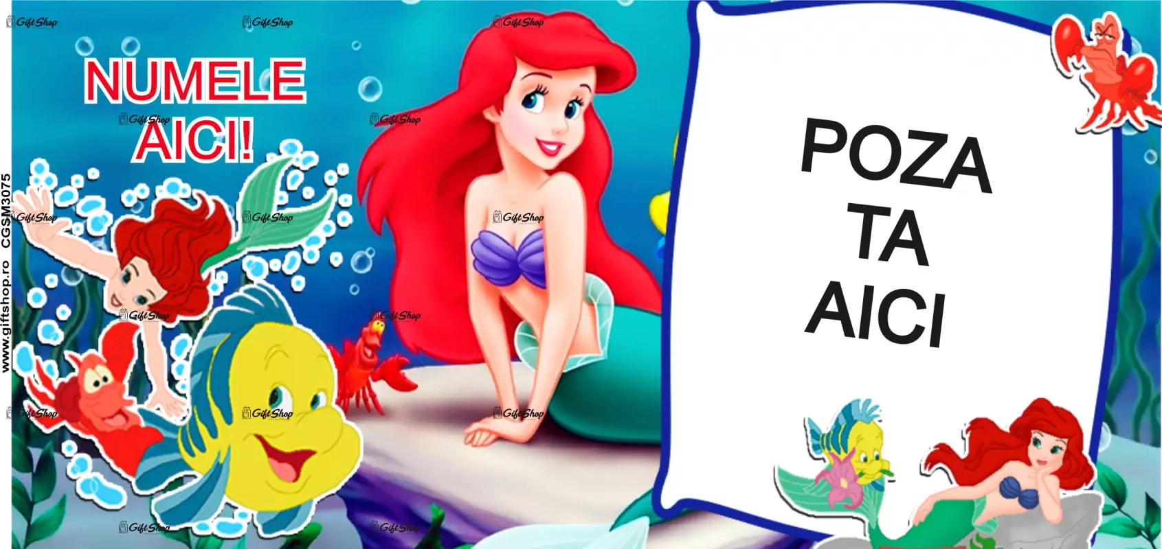 Ariel, model 4, cana din ceramica, 330ml, personalizata cu poza si text