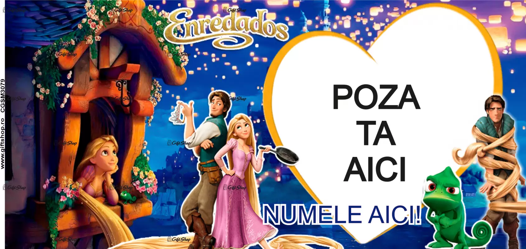Rapunzel, model 11, cana din ceramica, 330ml, personalizata cu poza si text