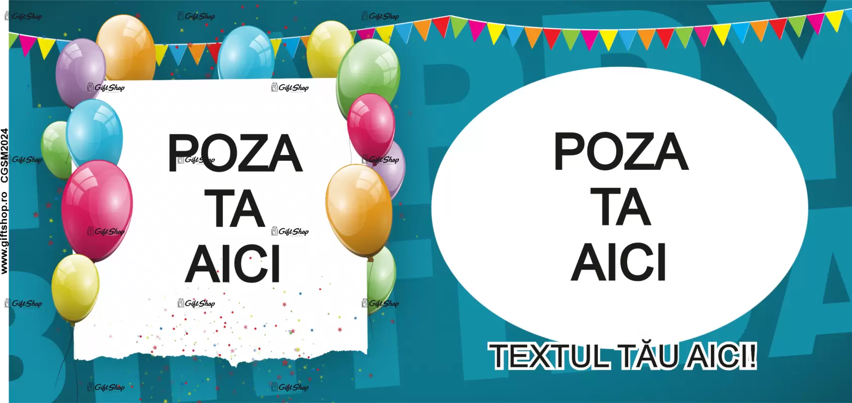 Happy birthday, model 11, cana din ceramica, 330ml, personalizata cu poza si text