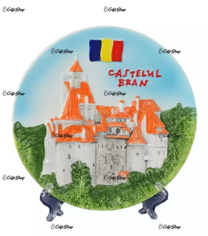 Platou ceramic suvenir, castelul bran – 03