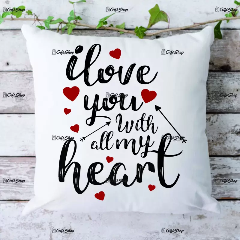 I love you with all my heart, perna cu mesaj, 40 cm