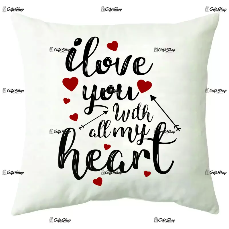 I love you with all my heart, perna cu mesaj, 40 cm
