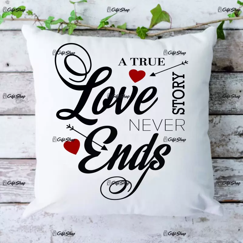 A true love story never ends, perna cu mesaj, 40 cm
