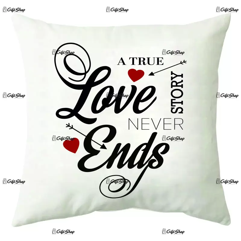 A true love story never ends, perna cu mesaj, 40 cm