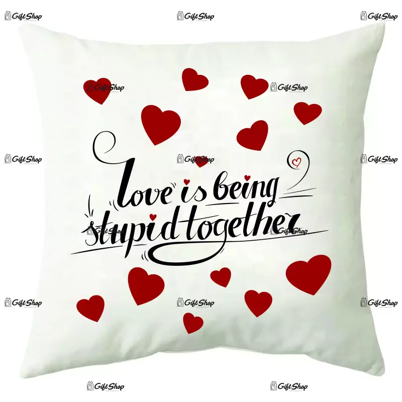 Love is being stupid togheter, perna cu mesaj, 40 cm