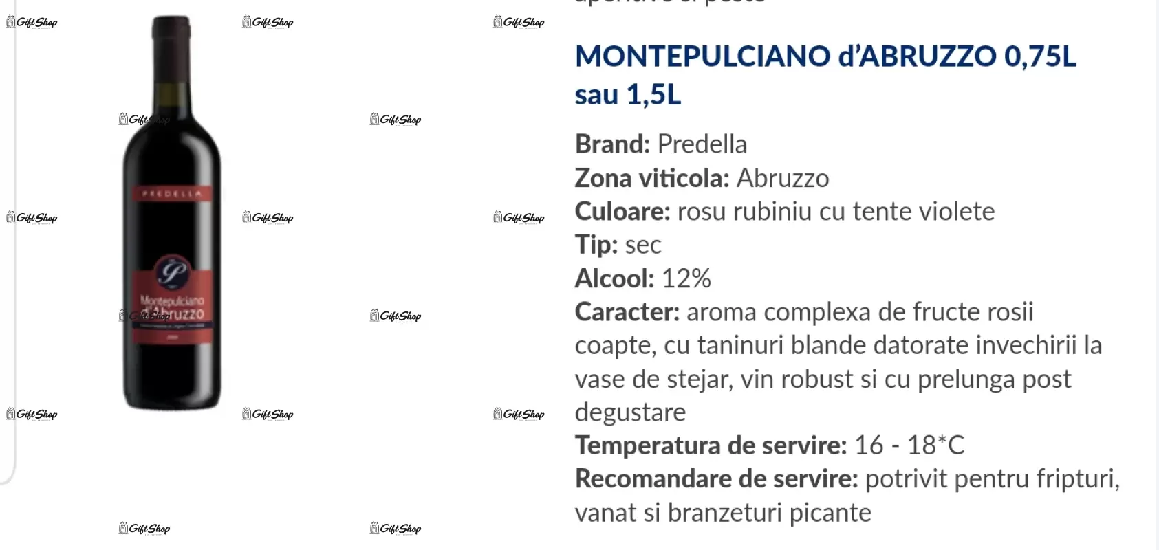 Pentru cel mai bun doctor veterinar, editie limitata, rosu predellea abruzzo, sec, 12.5% alc.