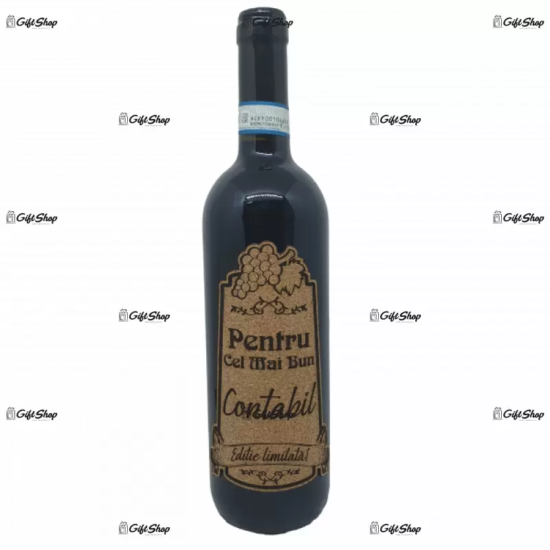 Pentru cel mai bun contabil, editie limitata, vin rosu cabernet sauvignon, demisec, 750ml, 13.5% alcool