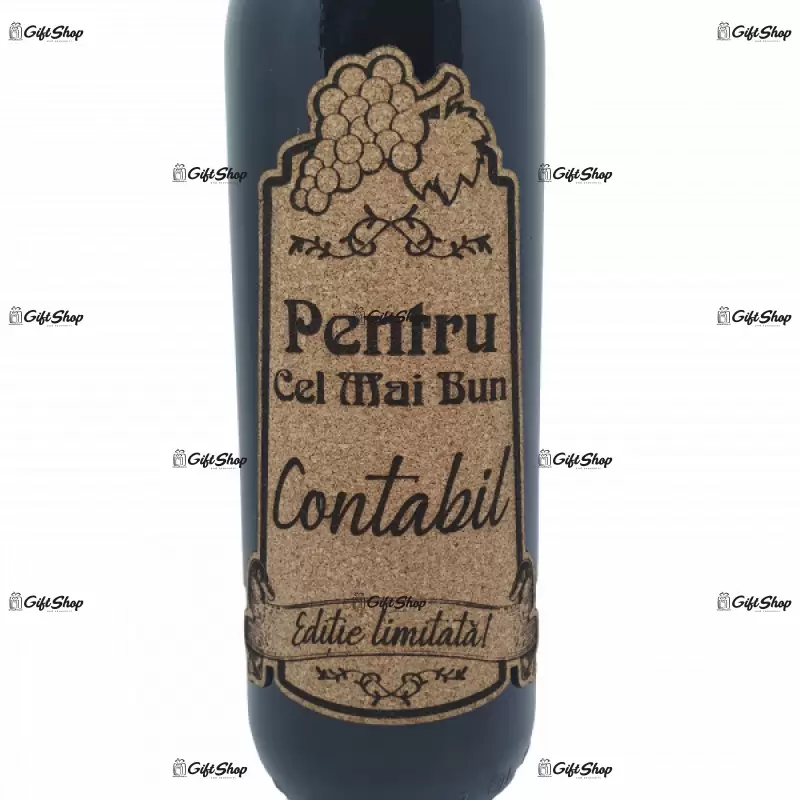 Pentru cel mai bun contabil, editie limitata, vin rosu cabernet sauvignon, demisec, 750ml, 13.5% alcool