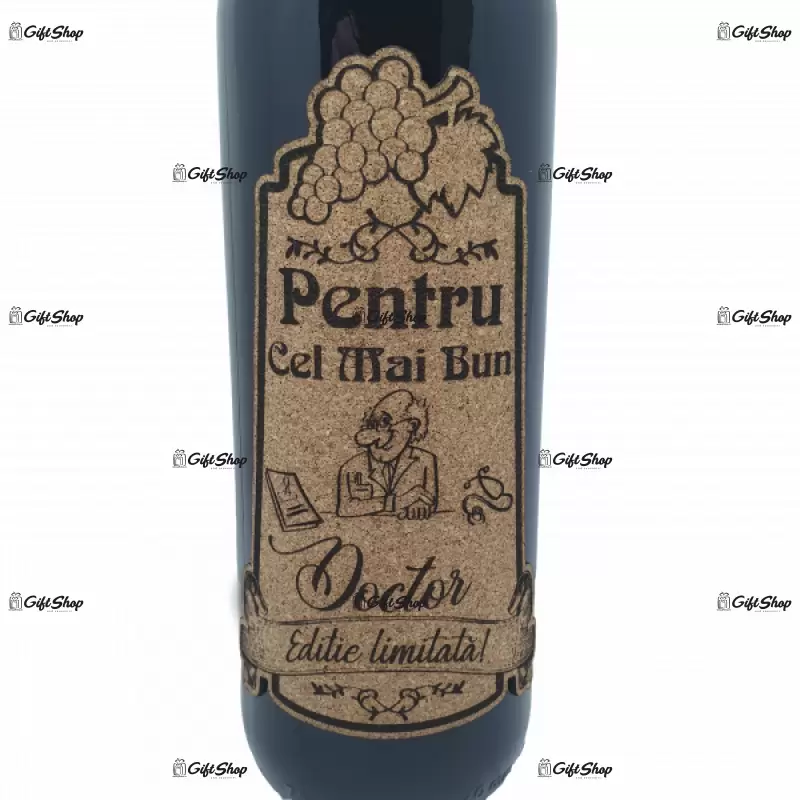 Pentru cel mai bun doctor, editie limitata, vin rosu cabernet sauvignon, demisec, 750ml, 13.5% alcool
