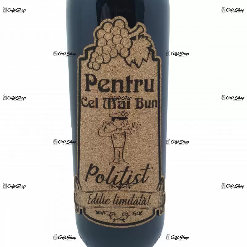 Pentru cel mai bun politist, editie limitata, vin rosu cabernet sauvignon, demisec, 750ml, 13.5% alcool