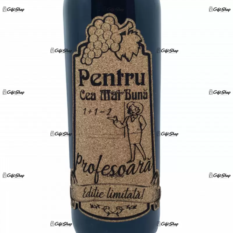Pentru cea mai buna profesoara, editie limitata, vin rosu cabernet sauvignon, demisec, 750ml, 13.5% alcool