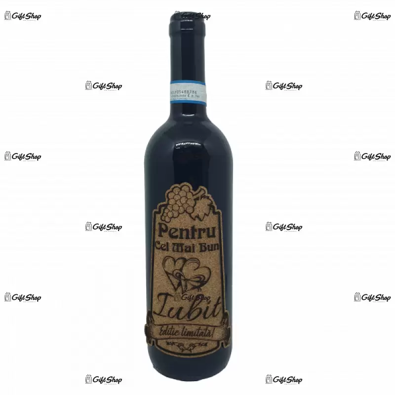 Pentru cel mai bun iubit, editie limitata, vin rosu cabernet sauvignon, demisec, 750ml, 13.5% alcool