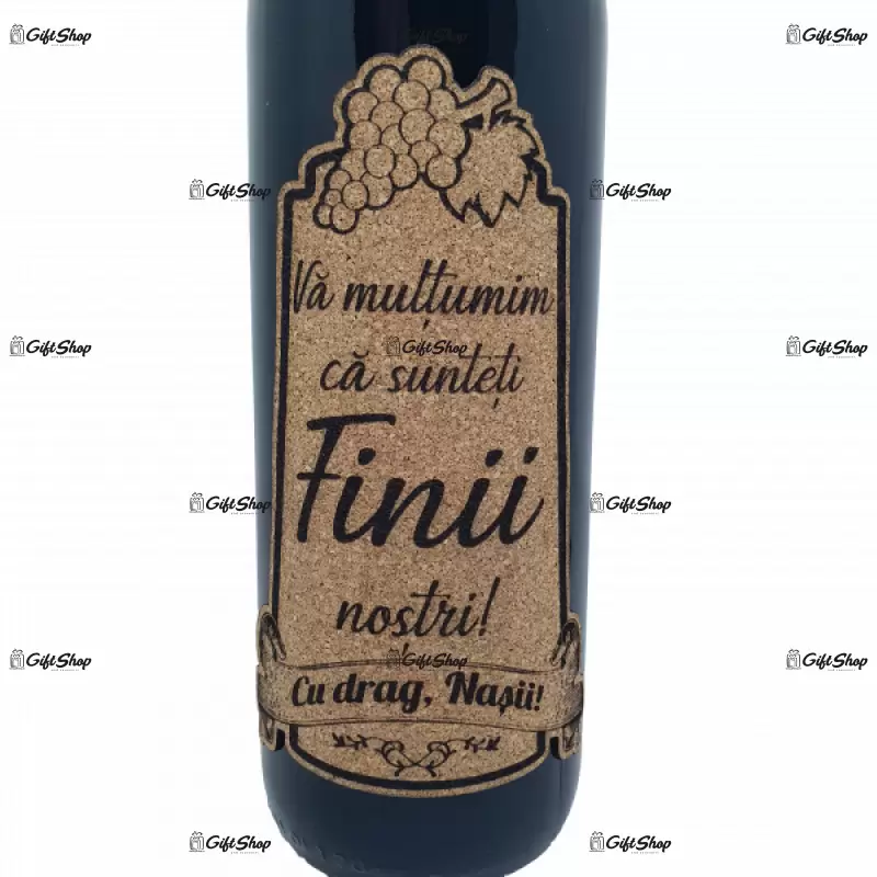 Va multumim ca sunteti finii nostri, editie limitata, vin rosu cabernet sauvignon, demisec, 750ml, 13.5% alcool