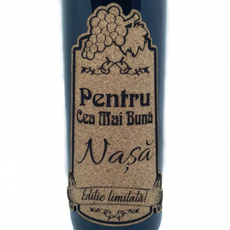 Pentru cea mai buna nasa, eticheta pluta cu mesaj