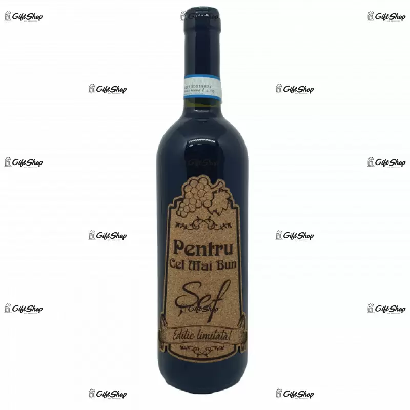 Pentru cel mai bun sef, editie limitata, vin rosu cabernet sauvignon, demisec, 750ml, 13.5% alcool