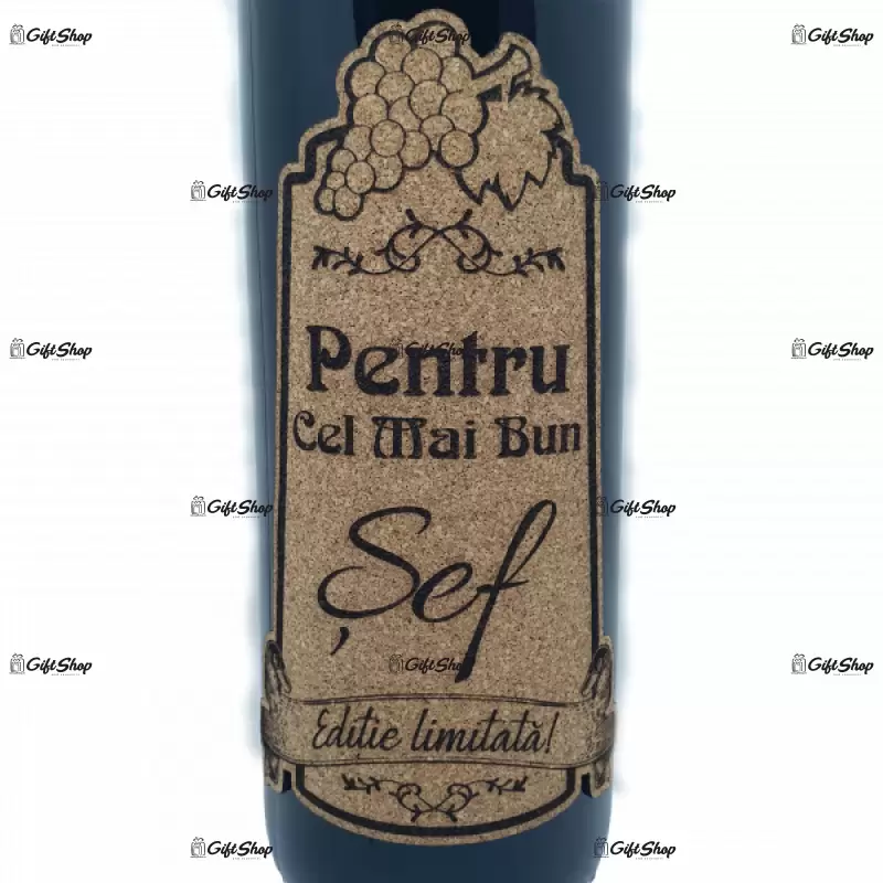 Pentru cel mai bun sef, editie limitata, vin rosu cabernet sauvignon, demisec, 750ml, 13.5% alcool
