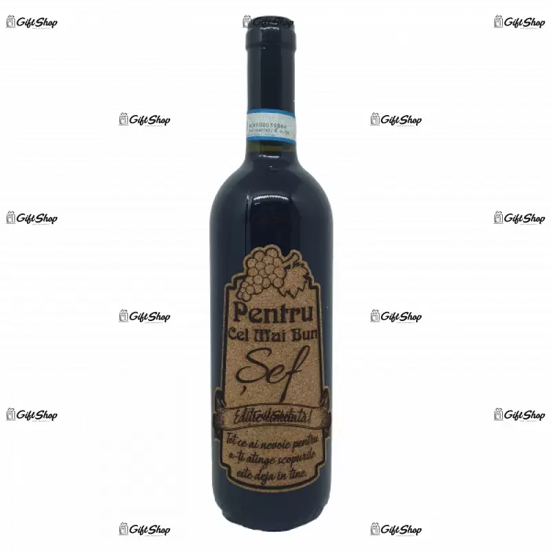 Pentru cel mai bun sef, tot ce ai nevoie ,editie limitata, vin rosu cabernet sauvignon, demisec, 750ml, 13.5% alcool