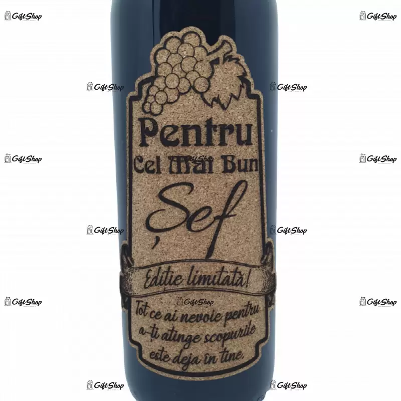 Pentru cel mai bun sef, tot ce ai nevoie ,editie limitata, vin rosu cabernet sauvignon, demisec, 750ml, 13.5% alcool