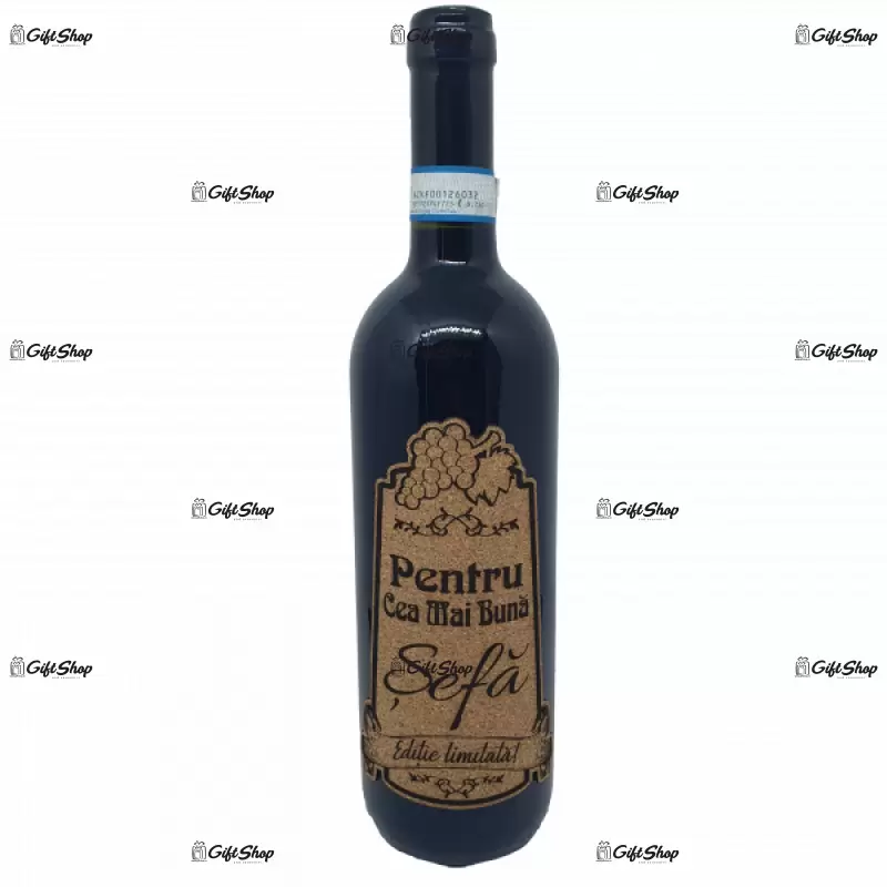 Pentru cea mai buna sefa, editie limitata, vin rosu cabernet sauvignon, demisec, 750ml, 13.5% alcool