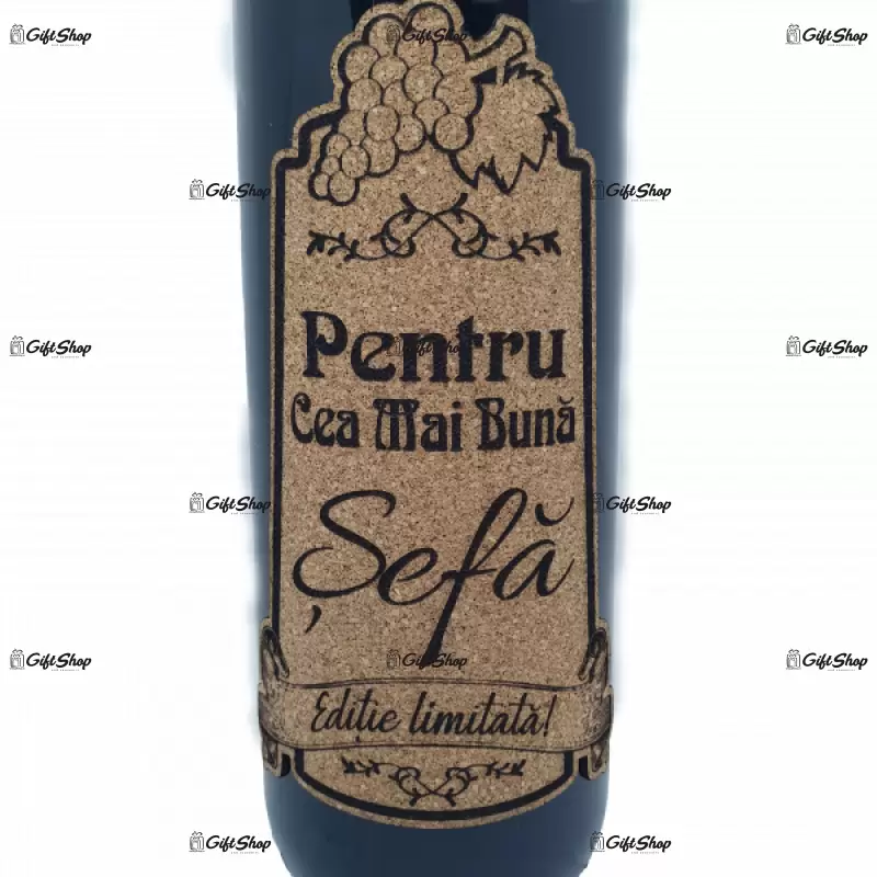Pentru cea mai buna sefa, editie limitata, vin rosu cabernet sauvignon, demisec, 750ml, 13.5% alcool