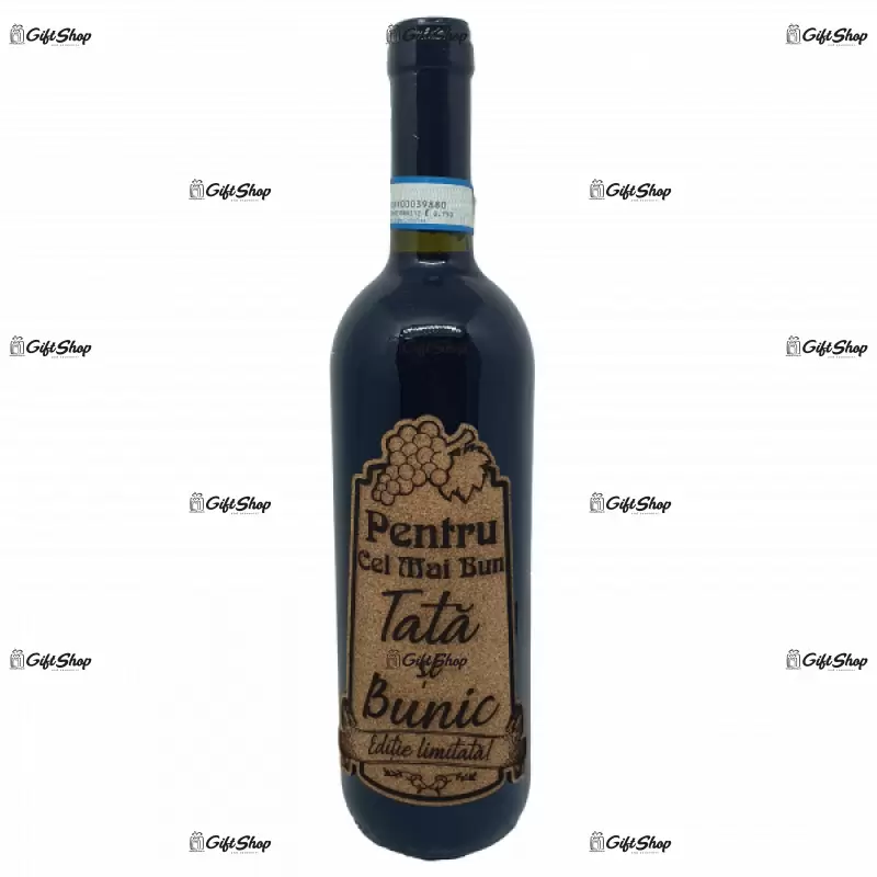 Pentru cel mai bun tata si bunic, editie limitata, vin rosu cabernet sauvignon, demisec, 750ml, 13.5% alcool