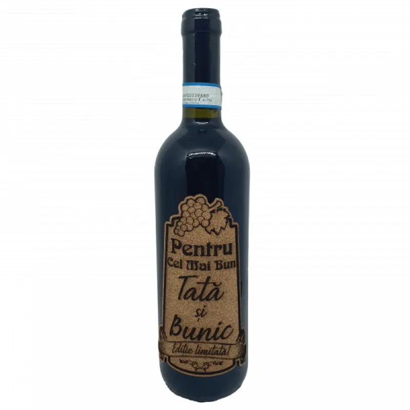 Pentru cel mai bun tata si bunic, eticheta pluta cu mesaj
