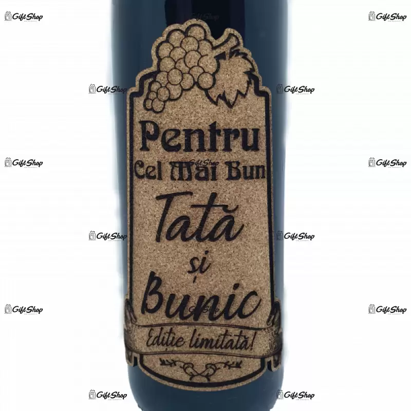 Pentru cel mai bun tata si bunic, editie limitata, vin rosu cabernet sauvignon, demisec, 750ml, 13.5% alcool