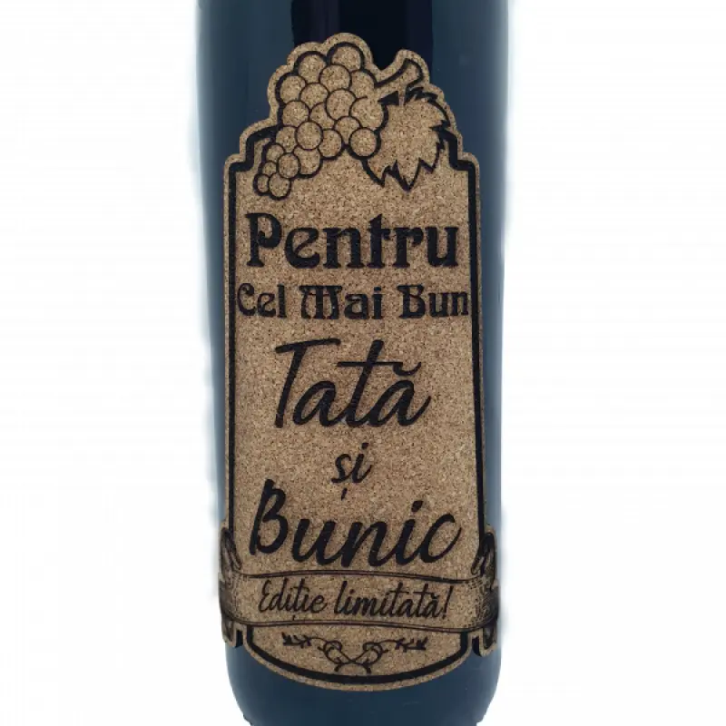 Pentru cel mai bun tata si bunic, eticheta pluta cu mesaj