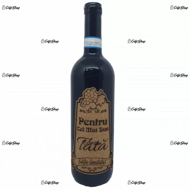Pentru cel mai bun tata, editie limitata, vin rosu cabernet sauvignon, demisec, 750ml, 13.5% alcool