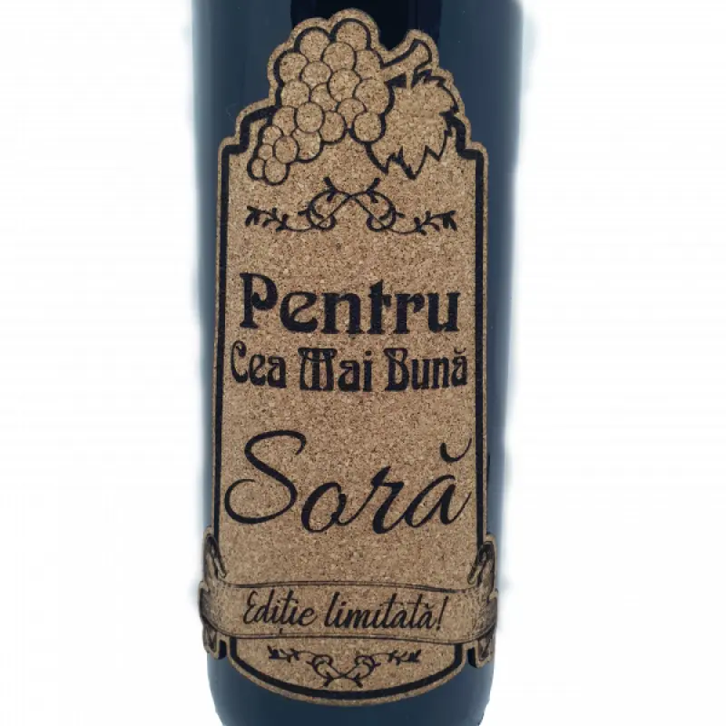 Pentru cea mai buna sora, eticheta pluta cu mesaj