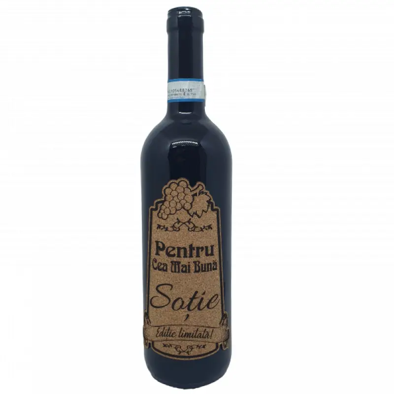 Pentru cea mai buna sotie, eticheta pluta cu mesaj