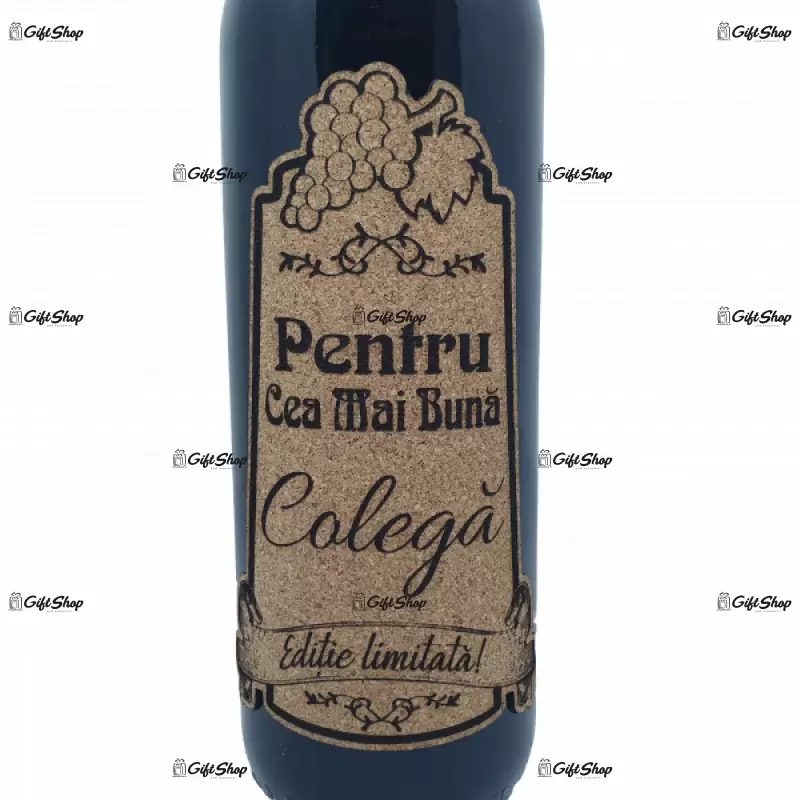 Pentru cea mai buna colega, editie limitata, vin rosu cabernet sauvignon, demisec, 750ml, 13.5% alcool