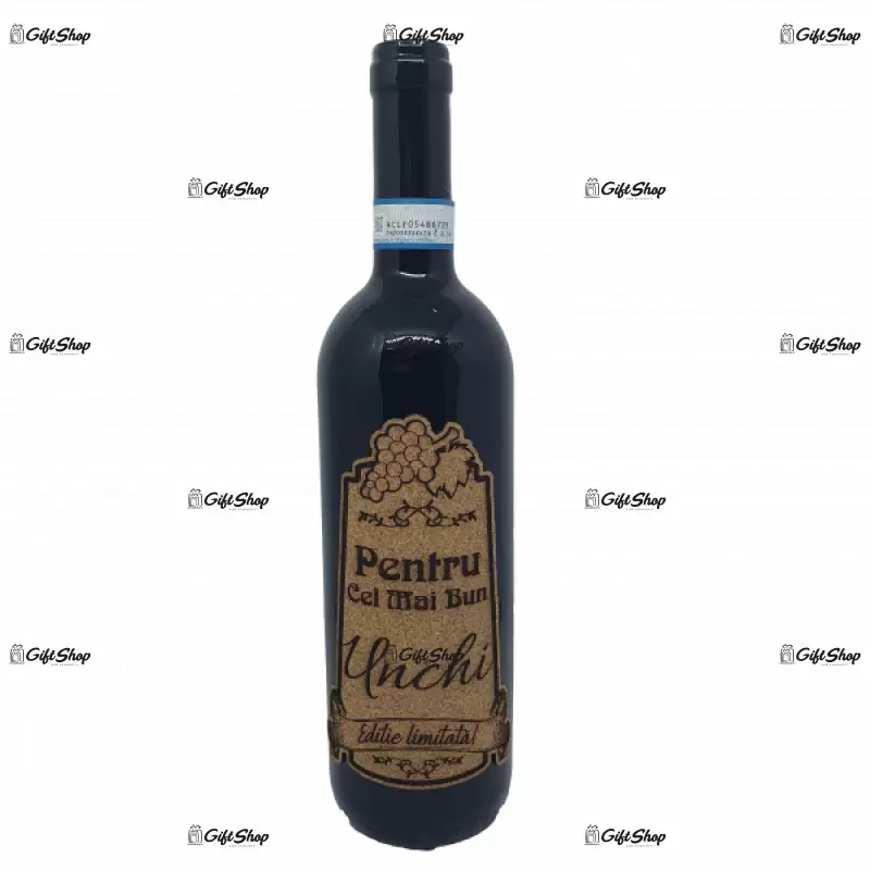 Pentru cel mai bun unchi, editie limitata, vin rosu cabernet sauvignon, demisec, 750ml, 13.5% alcool