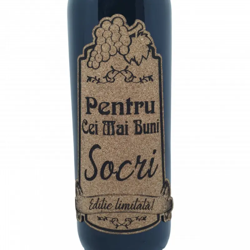 Pentru cei mai buni socri, eticheta pluta cu mesaj