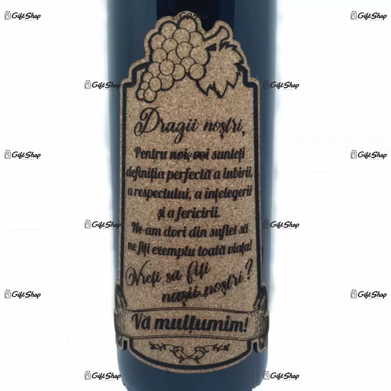 Dragi nostri vreti sa fiti nasii nostri, editie limitata, vin rosu cabernet sauvignon, demisec, 750ml, 13.5% alcool